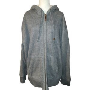 Old Navy Mens Heavyweight Surplus Sherpa Lined Zip Up Hoodie Gray Size XXLarge